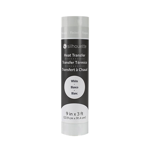 アイロンプリントシート フロック ホワイト ホワイト 9inch