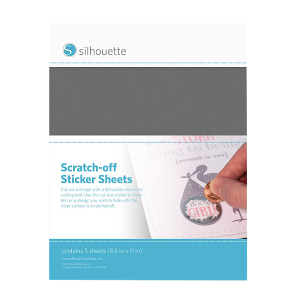 スクラッチステッカー シルバー 216 mm x 279 mm