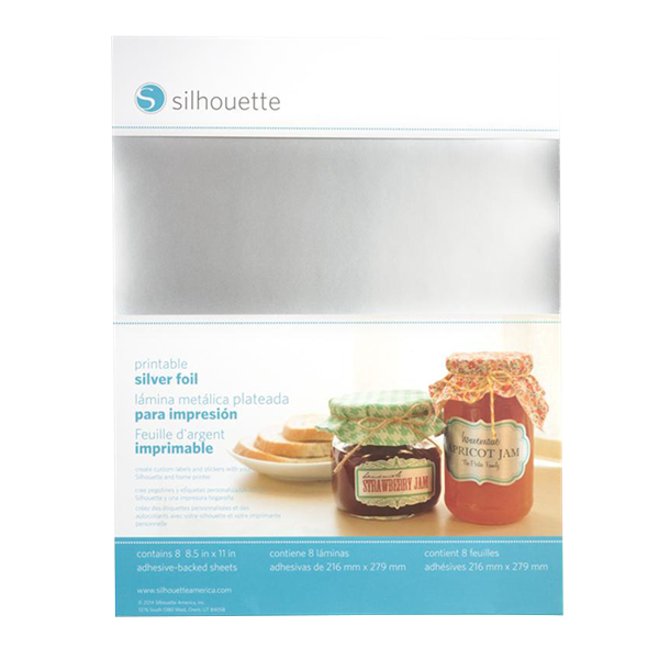 ステッカー シルバー シルバー 216 mm x 279 mm