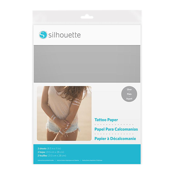 タトゥーシール シルバー シルバー 216 mm x 279 mm