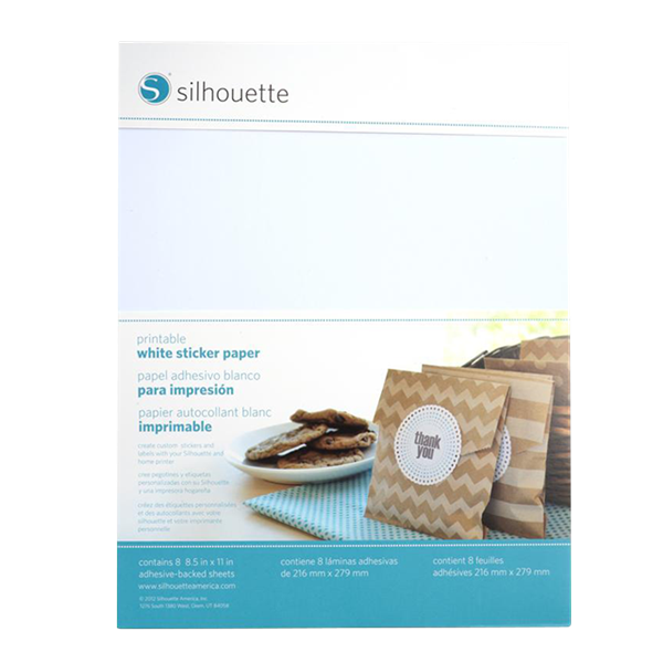 ステッカー ホワイト ホワイト 216 mm x 279 mm