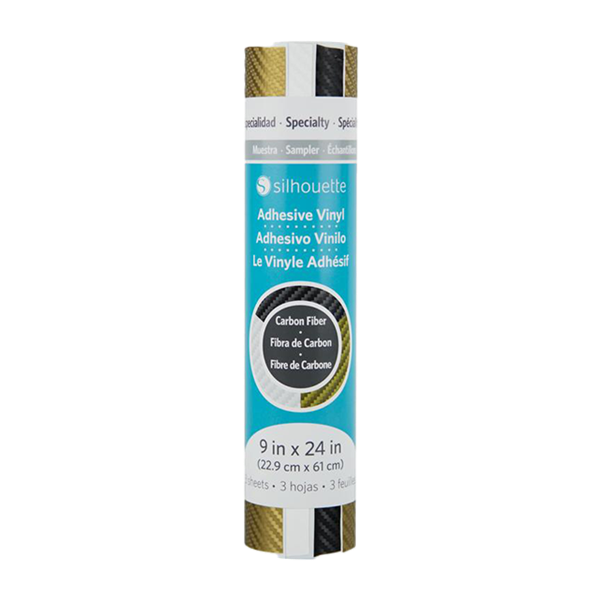 カッティングフィルム カーボン ブラック / ホワイト / ゴールド 229 mm x 609 mm