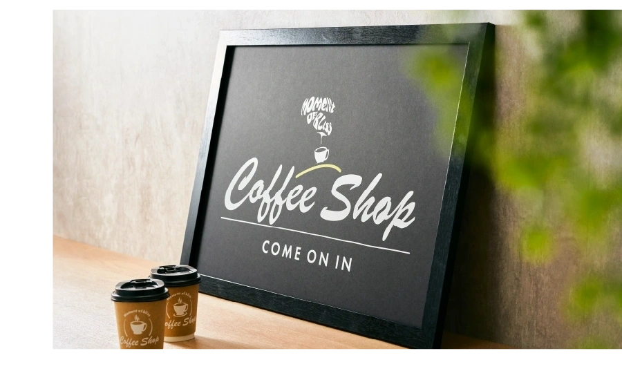 コーヒーショップの看板